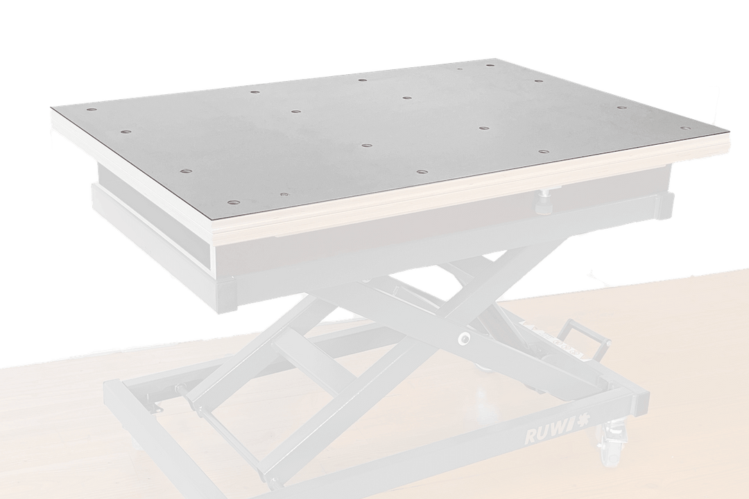 Metall Auflageplatte für Hubtisch Ø 20 mm Lochraster verzinkt - RUWI I Werkzeuge für Holzprofis