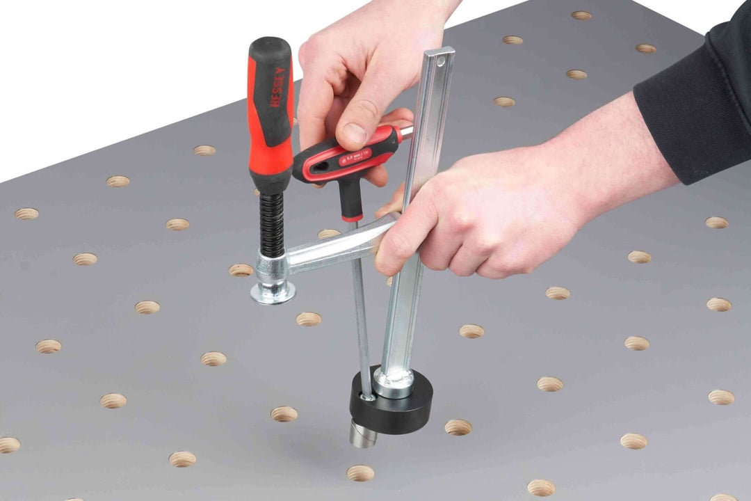 Zwinge TW 16 mit Adapterscheibe und Klemmbolzen ø20 mm - RUWI I Werkzeuge für Holzprofis