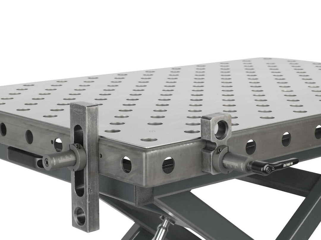 Welding table perforated grid plate ø28 mm, lift table - RUWI I Tools for woodworking professionals