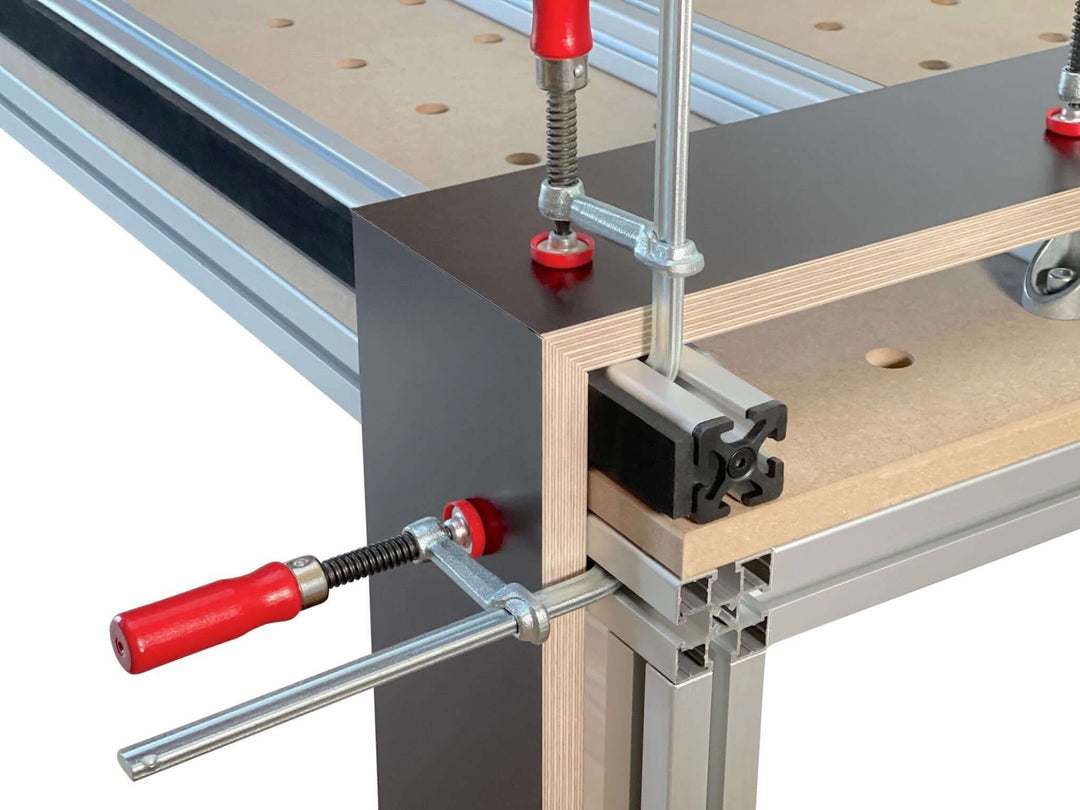 Raíl de soporte encolado con revestimiento antideslizante para mesa elevadora RUWI - RUWI I Werkzeuge für Holzprofis