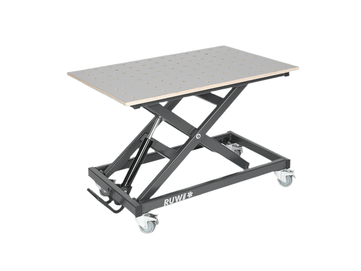 Mesa elevadora RUWI Basic Tablero de rejilla perforada HPL - RUWI I Herramientas para profesionales de la madera