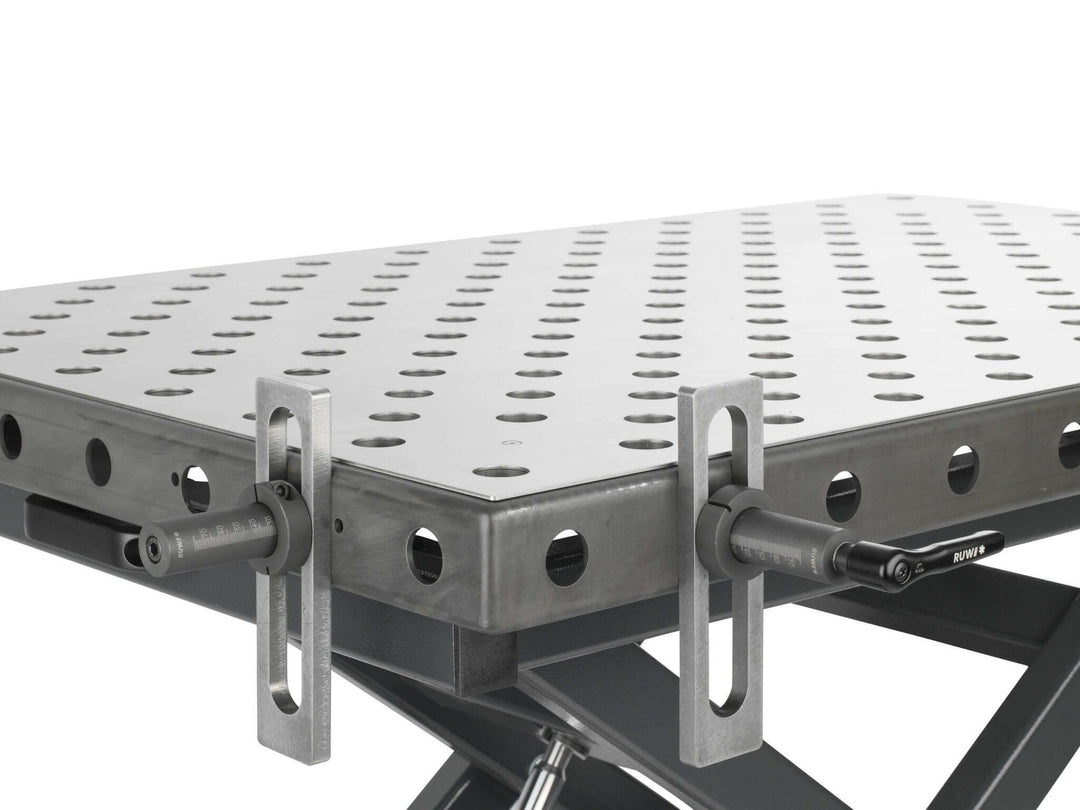 Mesa de soldar rejilla perforada ø28 mm, mesa elevadora - RUWI I Herramientas para profesionales de la madera