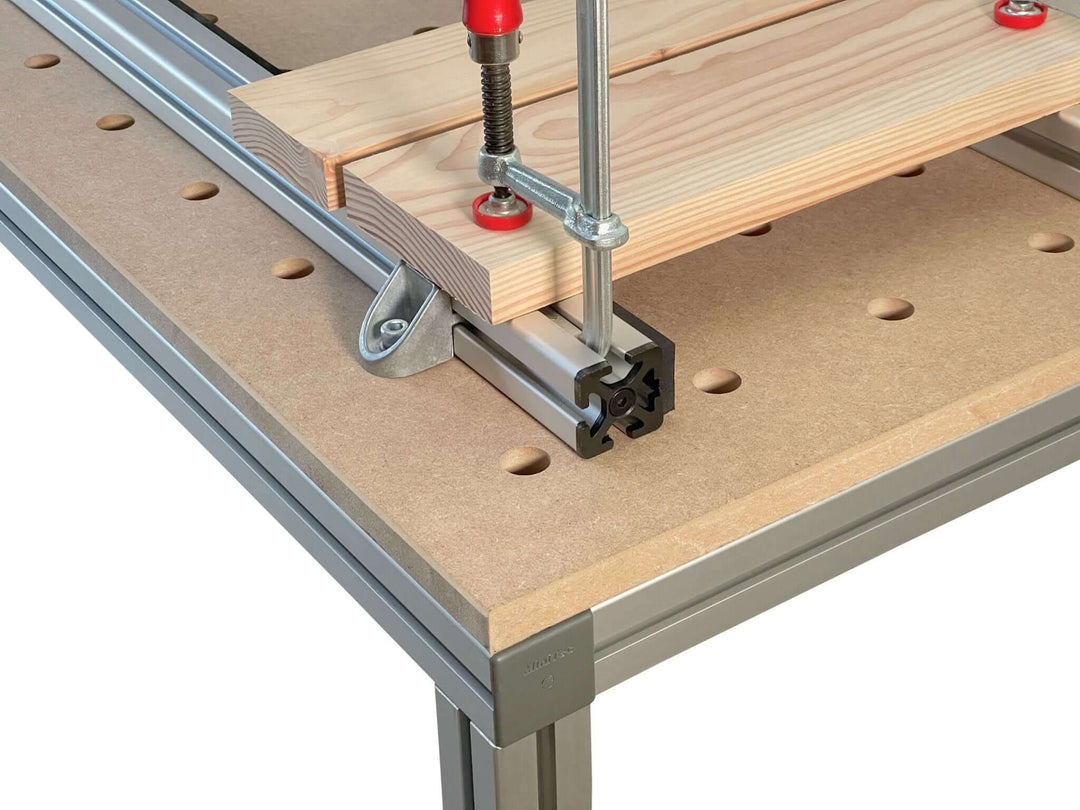 Rail d'appui avec revêtement antidérapant collé pour table élévatrice RUWI - RUWI I Outils pour les professionnels du bois