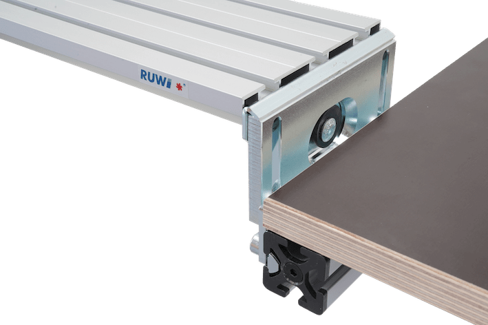 Adaptateur de fixation pour rallonges de table RUWI (aussi pour rallonge de table Mafell Erika) - RUWI I Outils pour les professionnels du bois