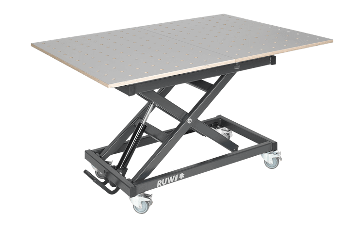 RUWI Table élévatrice Premium Set (avec quatre rails d'appui) - RUWI I Outils pour les professionnels du bois