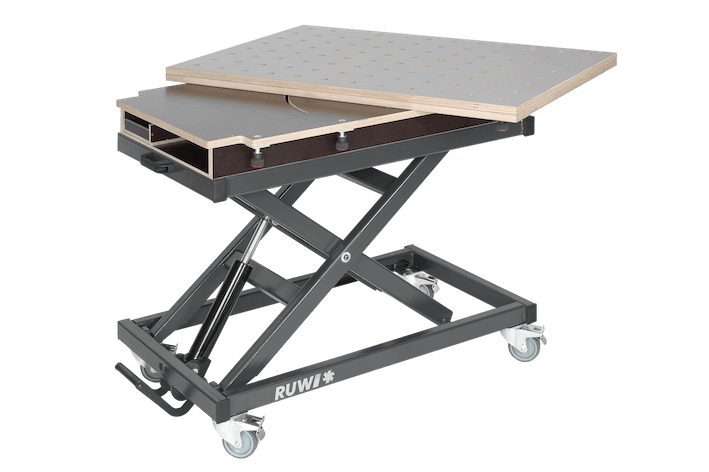 RUWI Table élévatrice Premium Set (avec quatre rails d'appui) - RUWI I Outils pour les professionnels du bois