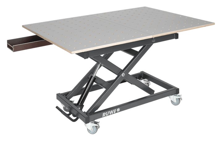 RUWI Table élévatrice Premium Set (avec quatre rails d'appui) - RUWI I Outils pour les professionnels du bois