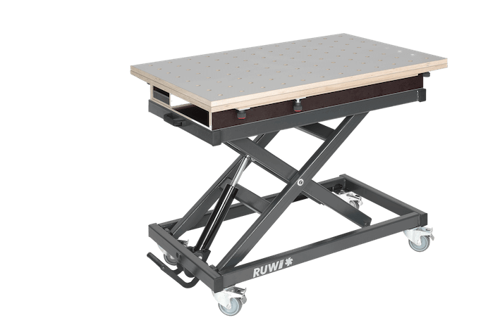 RUWI Table élévatrice Premium Set (avec quatre rails d'appui) - RUWI I Outils pour les professionnels du bois