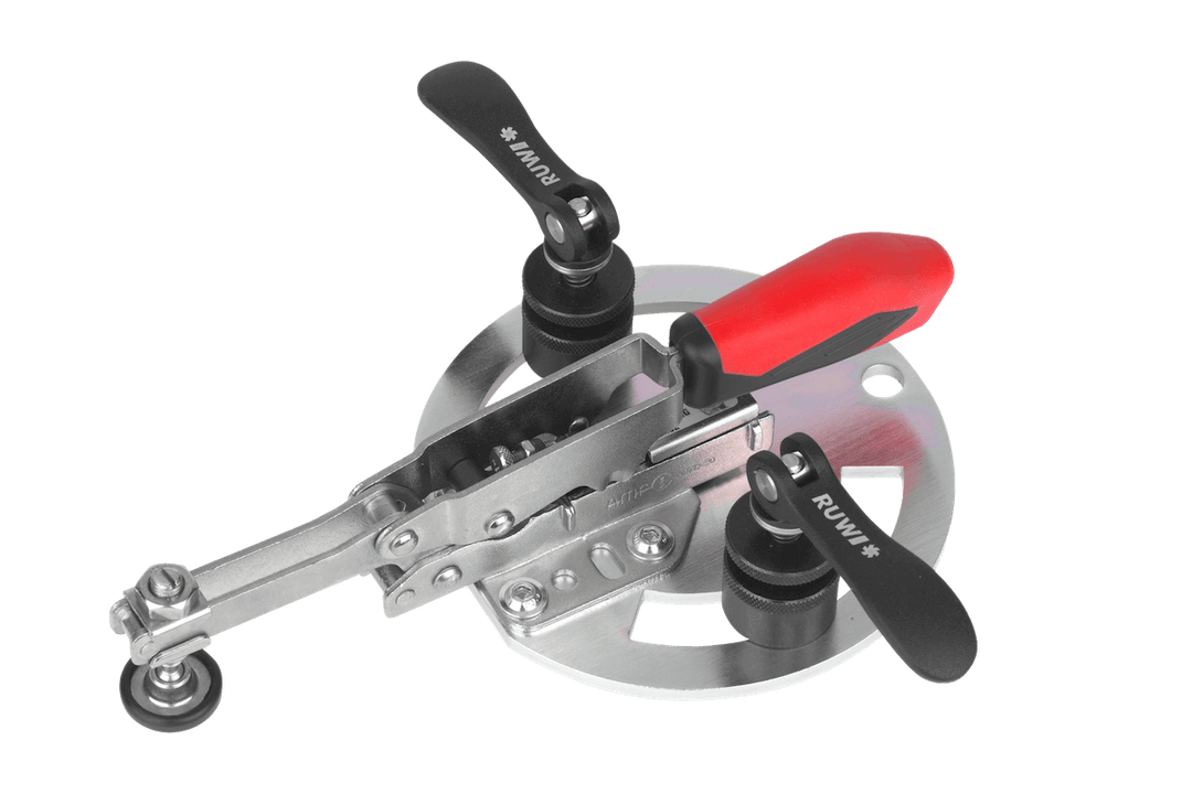 Tendeur vertical avec plaque d'adaptation et serrage rapide pour rainure - RUWI I Outils pour les professionnels du bois