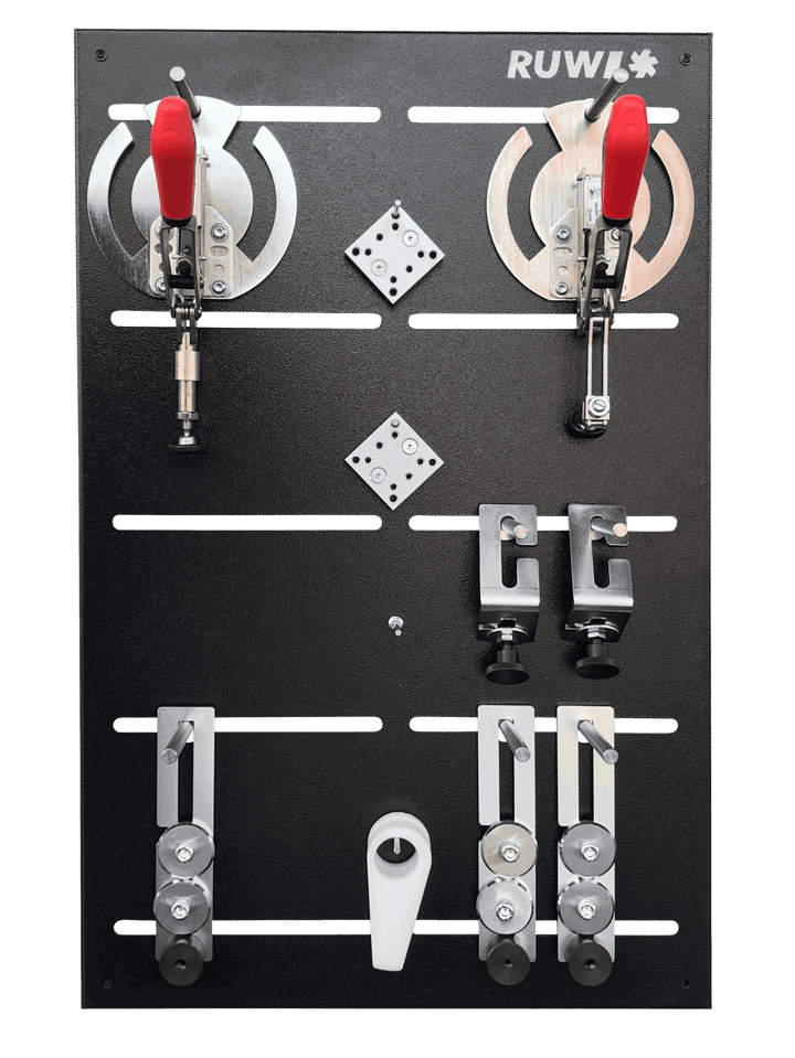 Système de serrage Premium Set pour grille de trous Ø 20 mm - RUWI I Outils pour les professionnels du bois