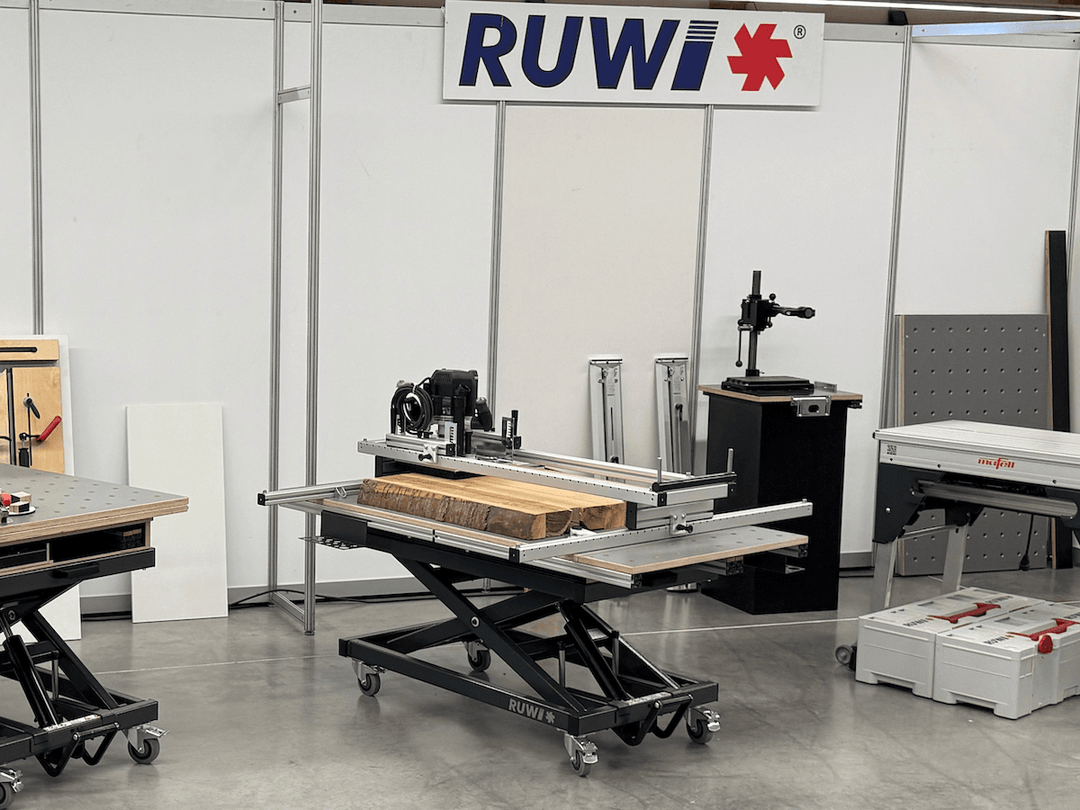 RUWI Hubtisch Classic mit Werkstückauflage - Messerückläufer