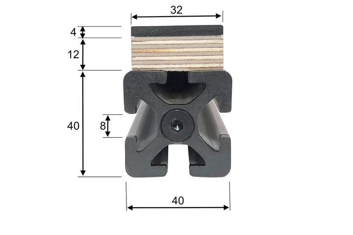 Auflageschiene mit Klemmbolzen Ø 20 mm - RUWI I Werkzeuge für Holzprofis