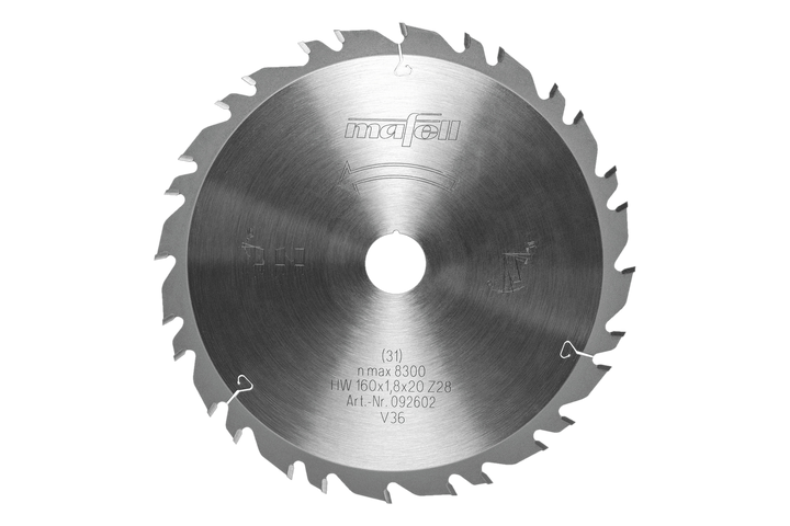 Sägeblatt KSB-WU160 GT, HW, 160 x 1,8 x 20 mm, Z28-4, 3WZ/FZ, Wood Universal – Produktansicht