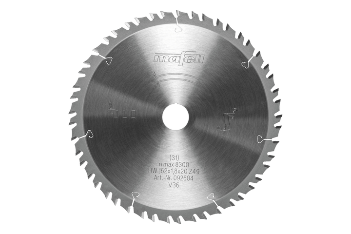 Sägeblatt KSB-WF162 GT, HW, 162 x 1,8 x 20 mm, Z49-7, 3WZ/FZ, Wood Fine Cut – Produktansicht