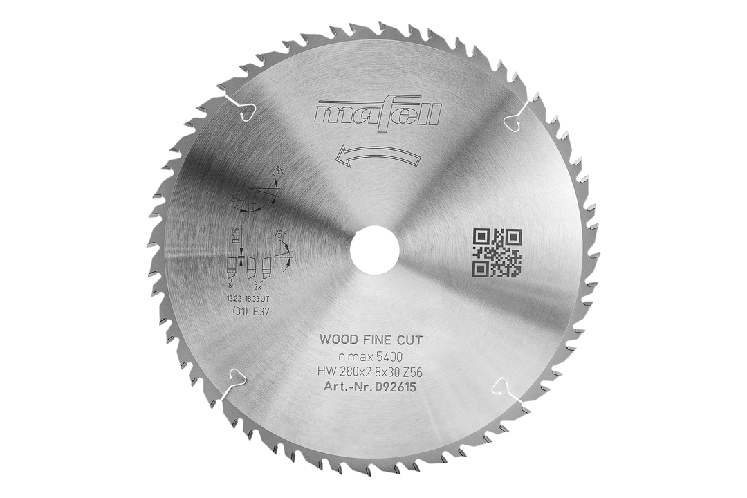 Sägeblatt KSB-WF 280 GT, HW, 280 x 2,8 x 30 mm, Z56-8, 3WZ/FZ, Wood Fine Cut – Produktansicht