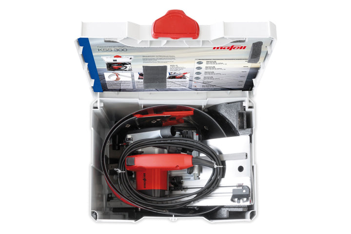 Mafell Kappschienen-Säge KSS 300: Ein System, fünf Sägen, eine Box: KSS 300 als Kappsäge, Tauchsäge, Schattenfugensäge, Handkreissäge oder Handkreissäge mit Flexi-Schiene…