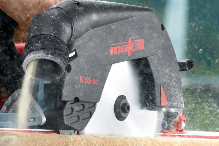 Mafell Handkreissäge K 55 cc: Die Spanführung der neuen Sägen wurde so optimiert, dass der Absaugkanal nicht verstopfen kann