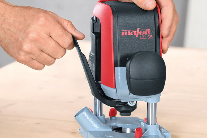 Mafell Oberfräse LO 55: Völlig neu und nur bei MAFELL: Mit dem innovativen Fräserwechsel bist du in Sekunden ready to work