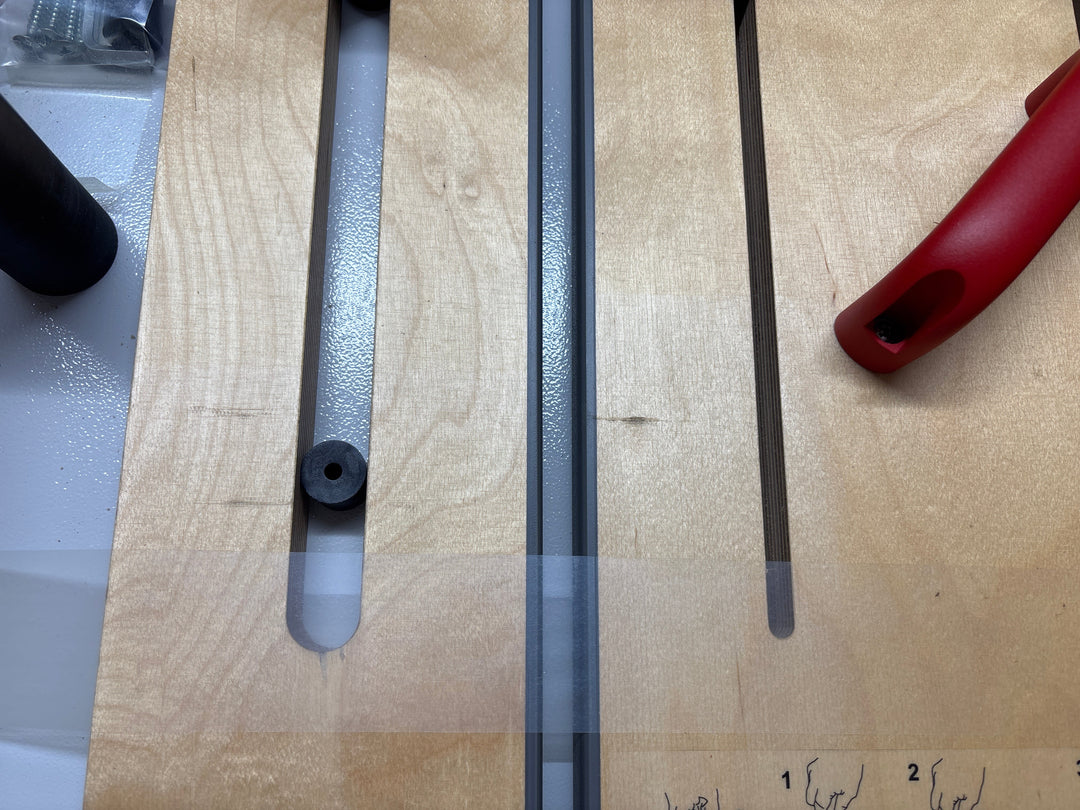 RUWI Classic clamping and sawing system for sliding table saws for X-Roll panels with slight signs of use