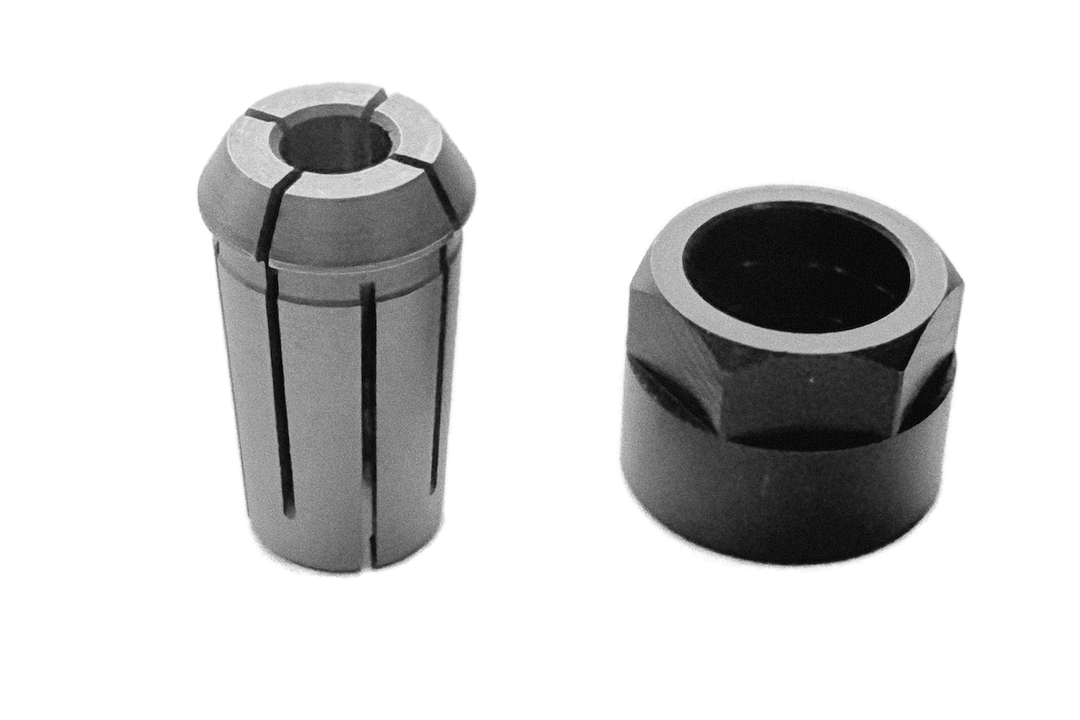 Performance router table collet chuck with union nut