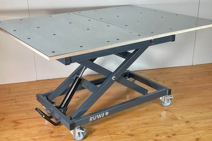 Metal support plate for hot-dip galvanized perforated grid table - RUWI I Werkzeuge für Holzprofis