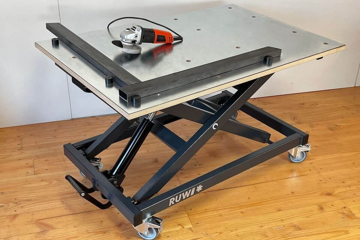 Metal support plate for hot-dip galvanized perforated grid table - RUWI I Werkzeuge für Holzprofis