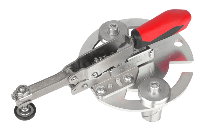 Vertical clamp with adapter plate and clamping bolt Clamping bolt ø20 mm - RUWI I Tools for woodworking professionals
