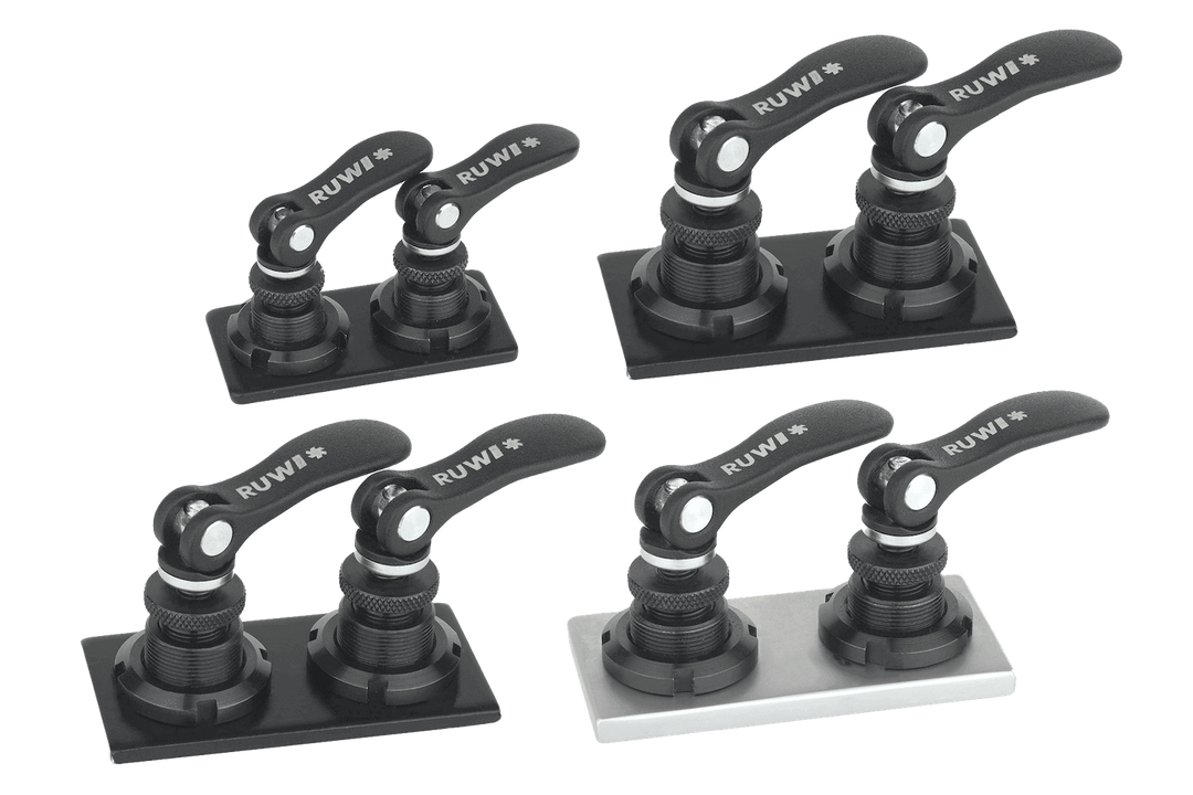 Plaque d'adaptation avec 2 attaches rapides rainure 10 - RUWI I Outils pour les professionnels du bois