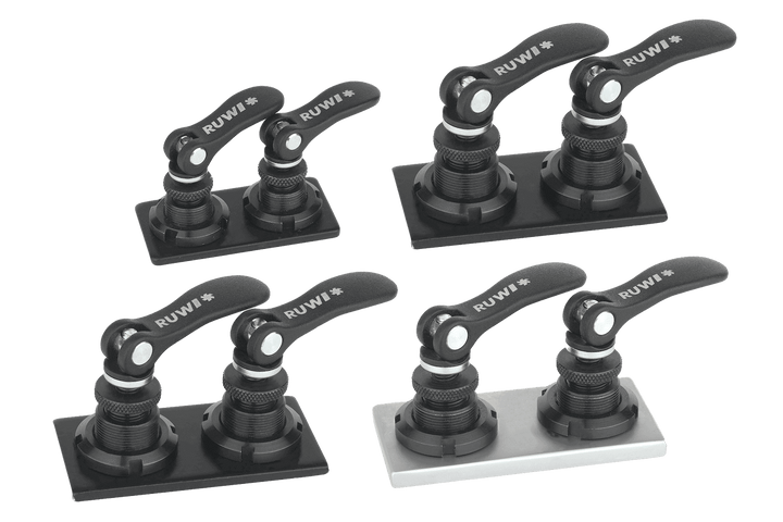 Plaque d'adaptation avec 2 attaches rapides rainure 10 - RUWI I Outils pour les professionnels du bois