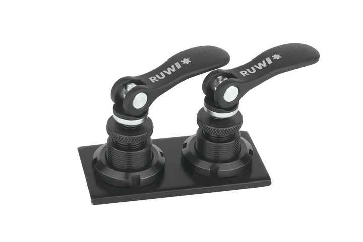 Plaque d'adaptation avec 2 attaches rapides rainure 10 - RUWI I Outils pour les professionnels du bois
