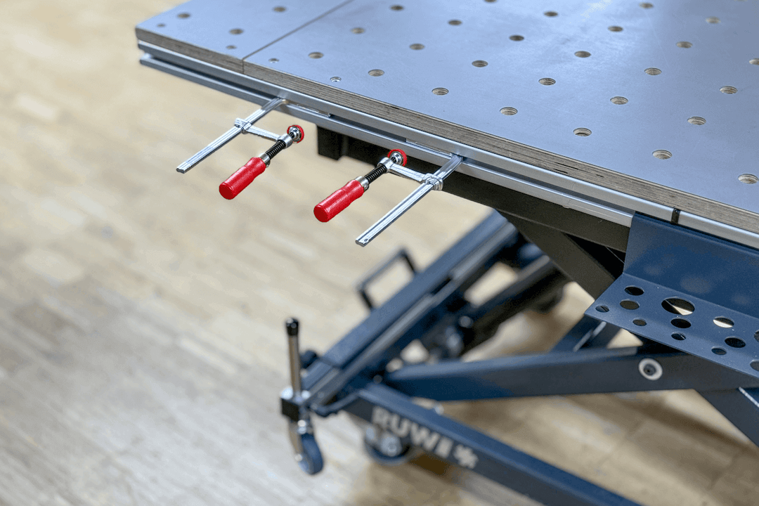 RUWI Classic heftafel met gebruikte accessoires