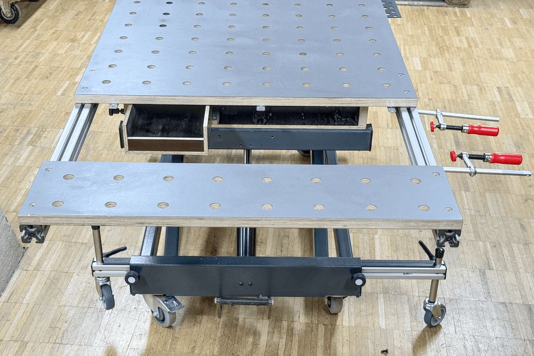 RUWI Classic heftafel met gebruikte accessoires